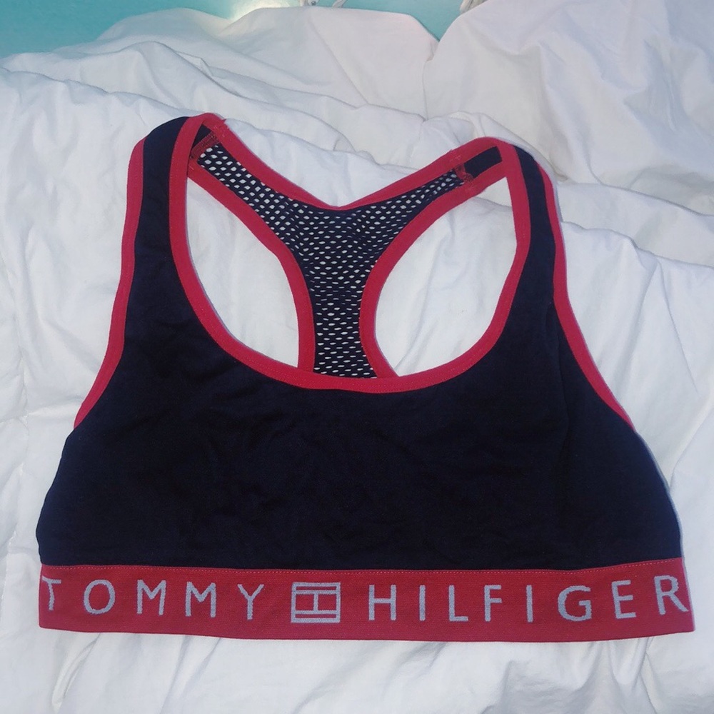 Red white & navy blue Tommy Hilfiger sports bra